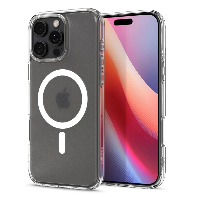 Spigen Ultra Hybrid Mag MagSafe -suojakotelo Apple iPhone 16 Pro -puhelimelle, Frost Clear