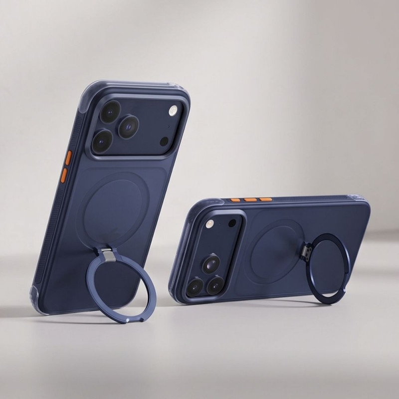 Tech-Protect MagAir Stand MagSafe CC -suojakotelo Apple iPhone 17 Pro Max / 18 Pro Max -puhelimelle, matta Deep Blue