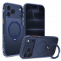 Tech-Protect MagAir Stand MagSafe CC -kuori Apple iPhone 17 Pro / 18 Pro -puhelimelle, matta Deep Blue