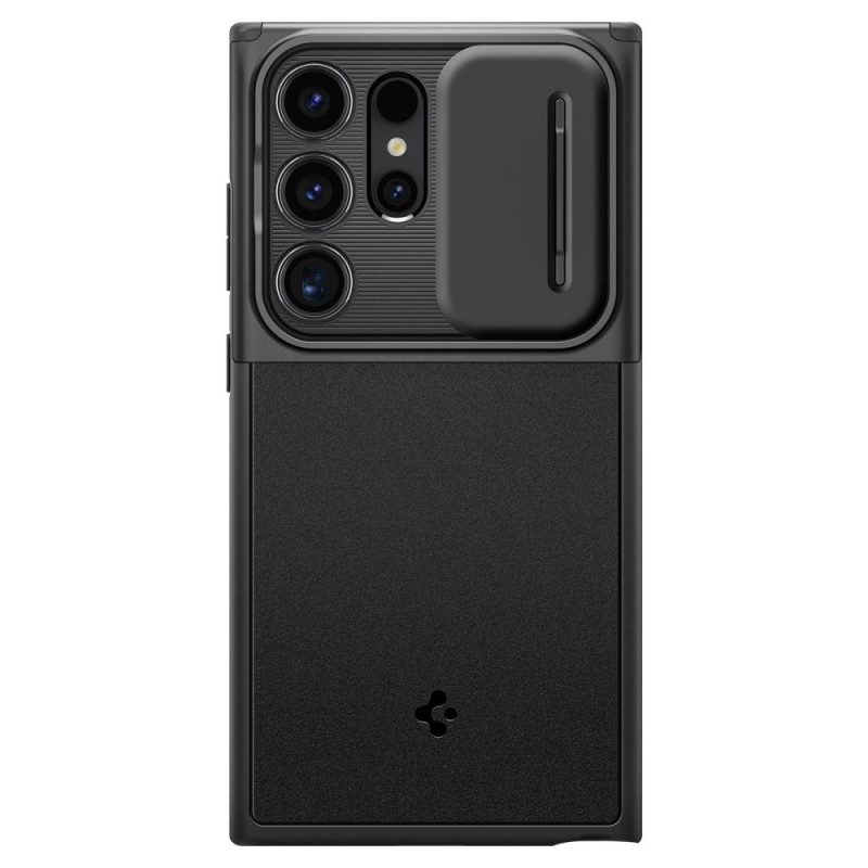Spigen Optik Armor -kotelo Samsung Galaxy S24 Ultralle, musta