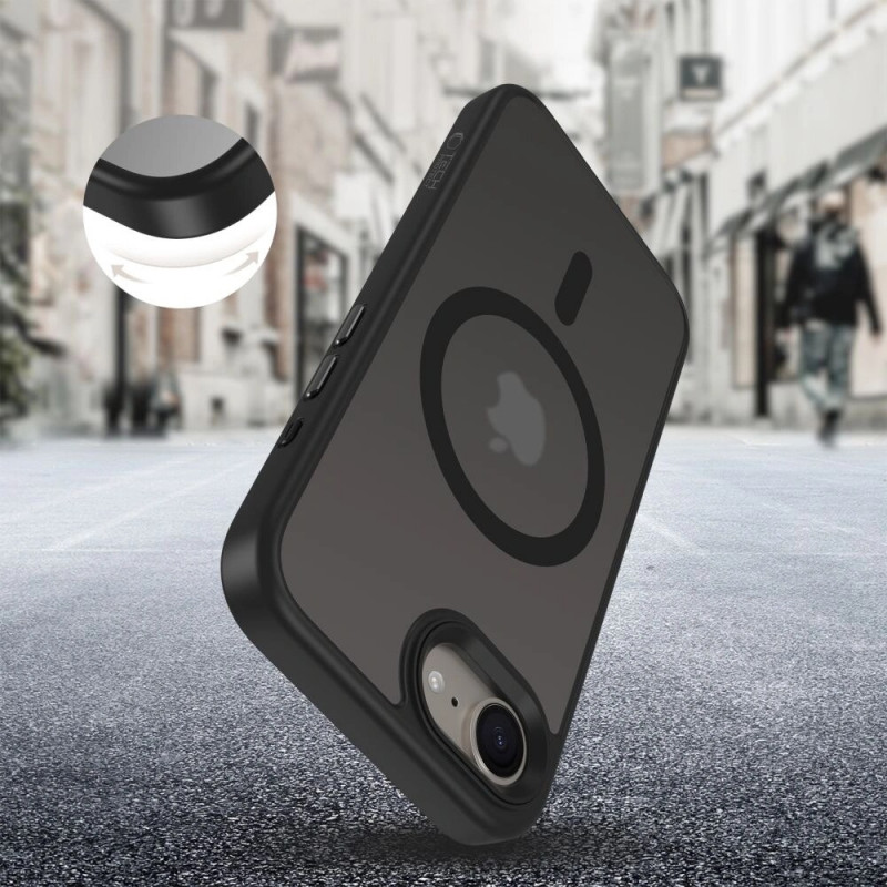 Tech-Protect Magmat MagSafe -suojakotelo Apple iPhone 17e / 16e -puhelimelle, matta musta