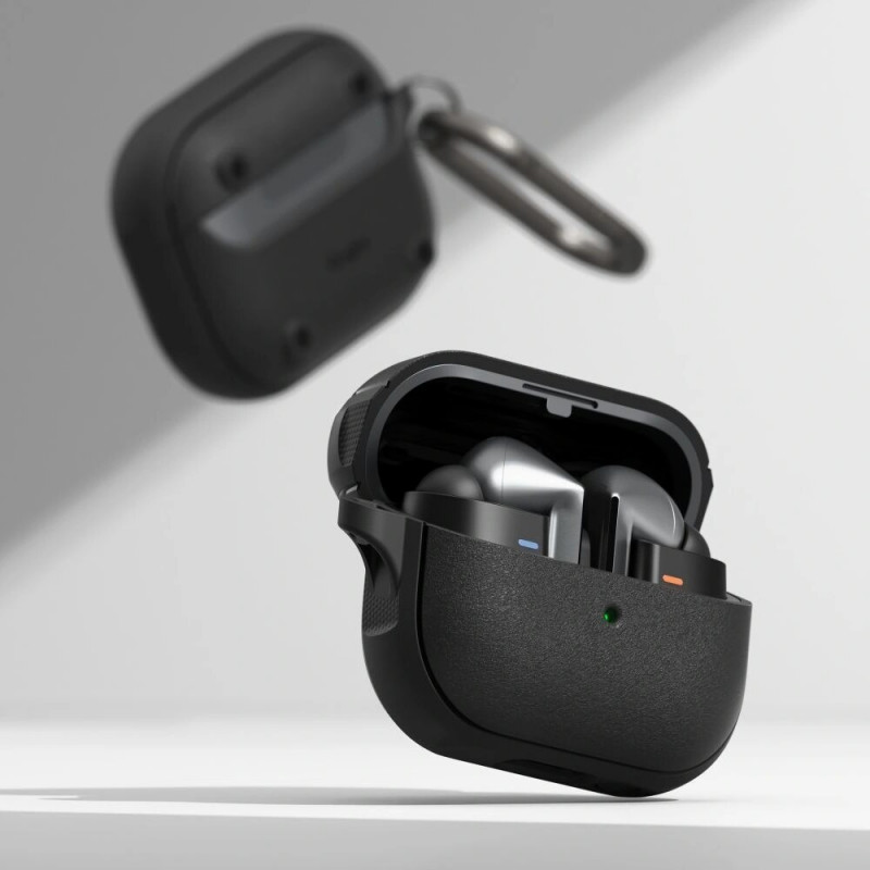 Ringke Onyx Magnetic MagSafe -kotelo Samsung Galaxy Buds 3 / 3 Pro -kuulokkeille, musta