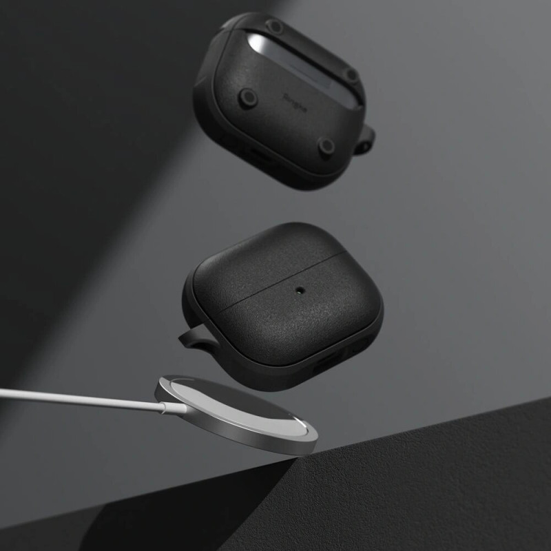 Ringke Onyx Magnetic MagSafe -kotelo Samsung Galaxy Buds 3 / 3 Pro -kuulokkeille, musta