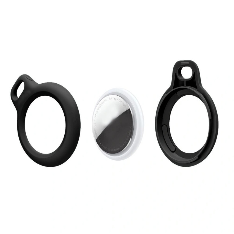 Tech-Protect Rough Chain -avainperäkotelo Apple AirTagille, musta (2 kpl)