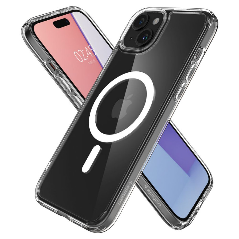 Spigen Ultra Hybrid Mag -kuori MagSafella Apple iPhone 15:lle, valkoinen