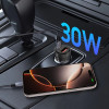 Tech-Protect CC03 2-porttinen autolaturi USB-A / USB-C, PD 30W / QC 3.0, musta