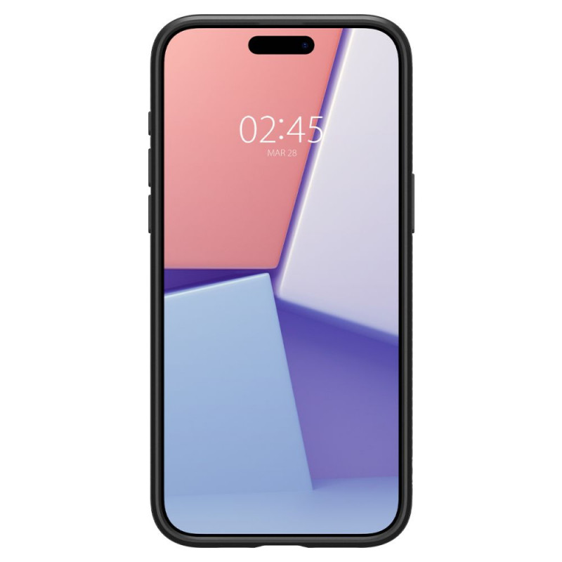 Spigen Liquid Air -suojakotelo Apple iPhone 15 Pro -puhelimelle, matta musta
