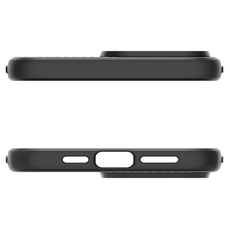 Spigen Liquid Air -suojakotelo Apple iPhone 15 Pro -puhelimelle, matta musta