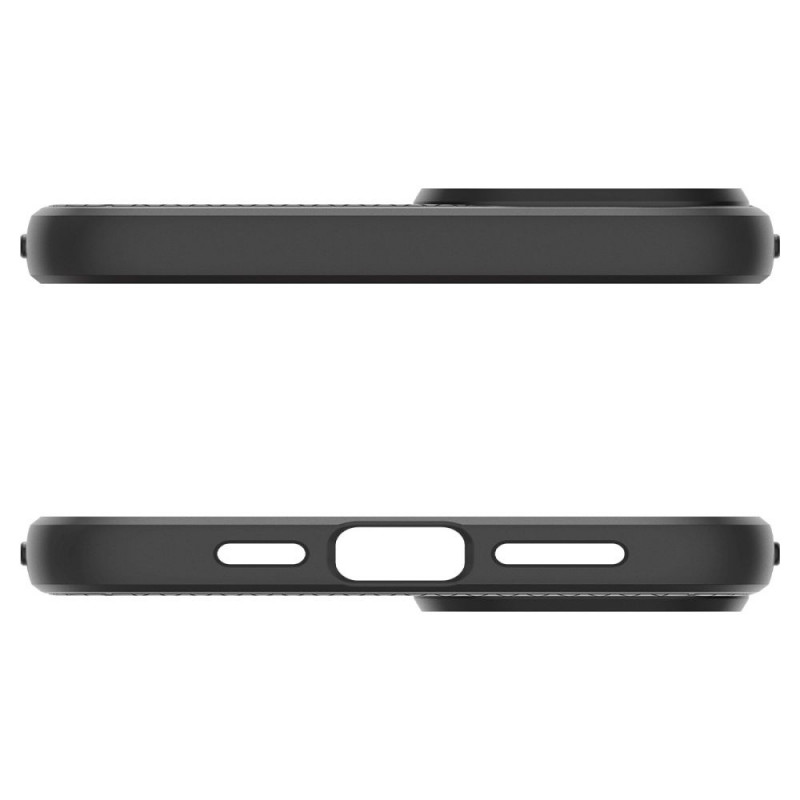 Spigen Liquid Air -suojakotelo Apple iPhone 15 Plus / 14 Plus -puhelimelle, matta musta