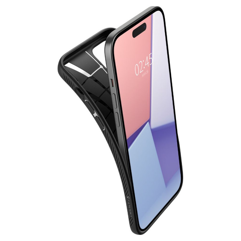 Spigen Liquid Air -suojakotelo Apple iPhone 15 Plus / 14 Plus -puhelimelle, matta musta