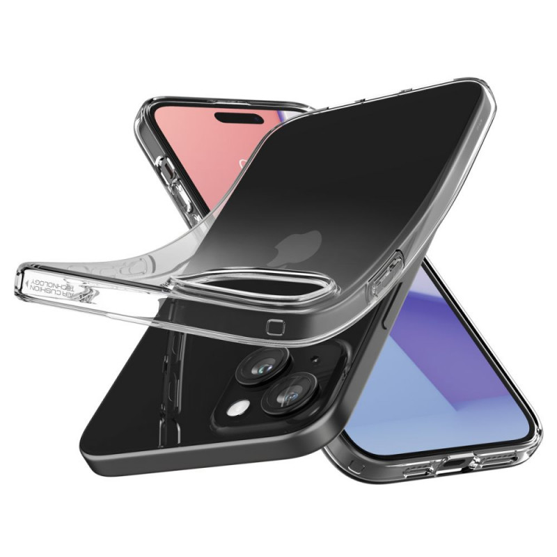 Spigen Liquid Crystal -suojakotelo Apple iPhone 15 Plus / 14 Plus -puhelimelle, Crystal Clear