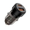 Tech-Protect CC03 2-porttinen autolaturi USB-A / USB-C, PD 75W, musta