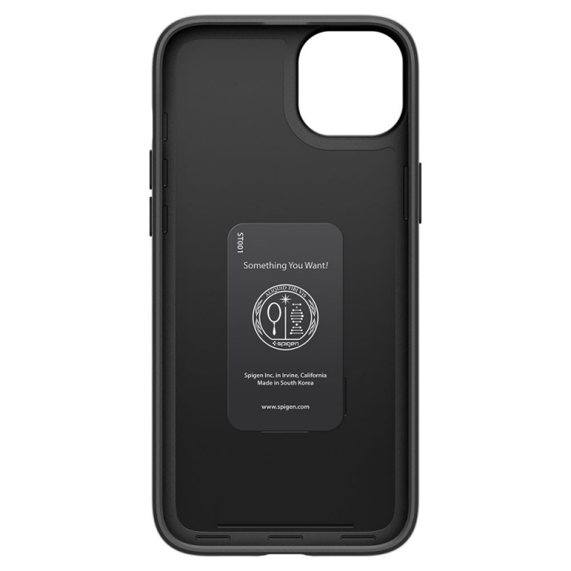 Spigen Thin Fit -suojakotelo Apple iPhone 15 Plus / 14 Plus -puhelimelle, musta