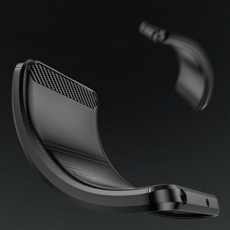 Tech-Protect TPUCarbon -suojakotelo Motorola Moto G05 / E15 -puhelimelle, musta