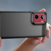 Tech-Protect TPUCarbon -suojakotelo Motorola Moto G05 / E15 -puhelimelle, musta