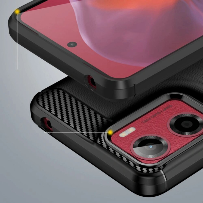 Tech-Protect TPUCarbon -suojakotelo Motorola Moto G05 / E15 -puhelimelle, musta