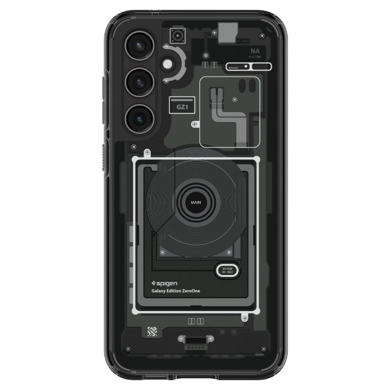 Spigen Ultra Hybrid -suojakotelo Samsung Galaxy S23 FE -puhelimelle, Zero One, tummanharmaa