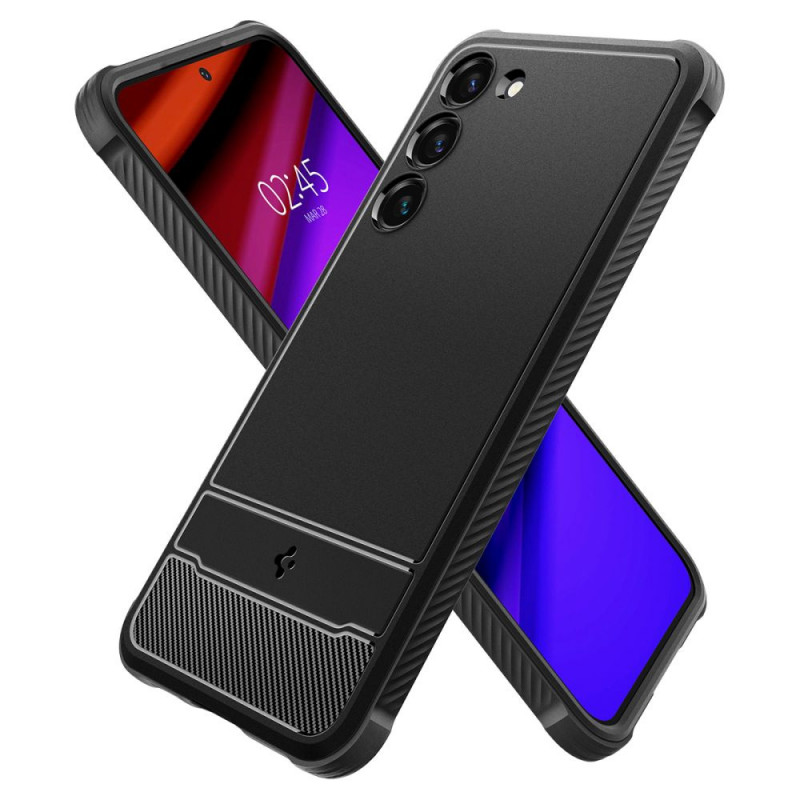 Spigen Rugged Armor -suojakotelo Samsung Galaxy S23 -puhelimelle, matta musta
