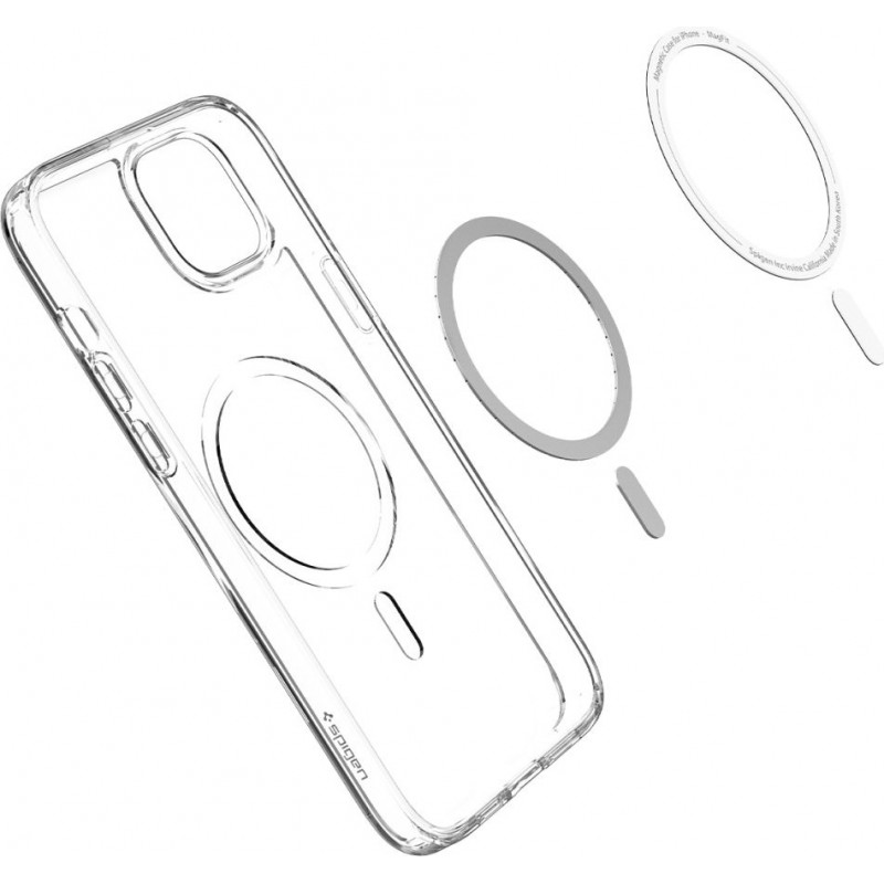 Spigen Ultra Hybrid Mag (ACS05048) MagSafe-kuori Apple iPhone 14:lle, valkoinen