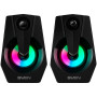 SVEN 370 USB-virralla toimivat tietokonekaiuttimet, musta, 2.0, 6 W, RGB-valo