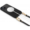 Spigen Cyrill Classic Charm Mag (ACS04948) MagSafe-kuori hihnalla Apple iPhone 14 Plus / 15 Plus -puhelimelle, musta