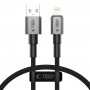 Tech-Protect Ultraboost DNA USB-A / Lightning-kaapeli, 12 W, 2,4 A, 25 cm, Iron Grey