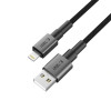 Tech-Protect Ultraboost DNA USB-A / Lightning-kaapeli, 12 W, 2,4 A, 25 cm, Iron Grey