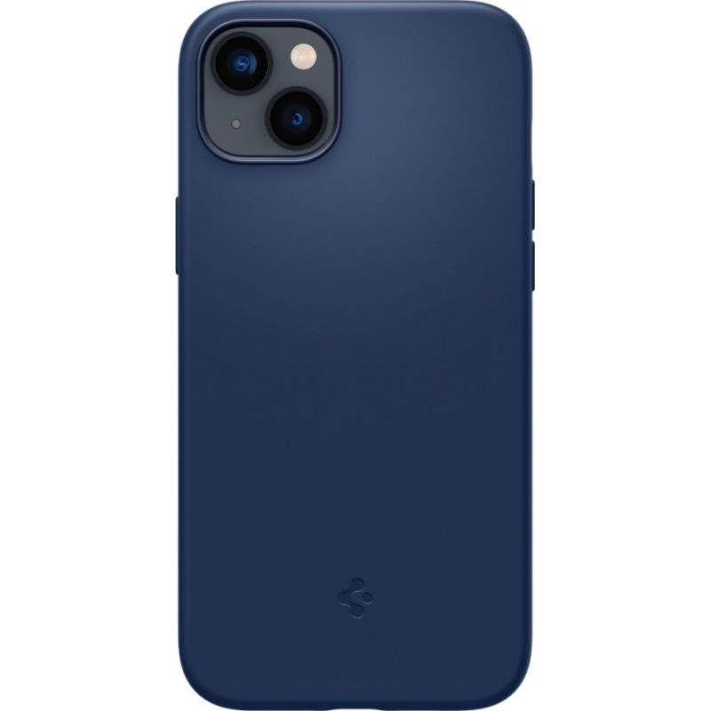 Spigen Silicone Fit Mag (ACS04921) MagSafe-kuori Apple iPhone 14 Plus / 15 Plus -puhelimelle, laivastonsininen