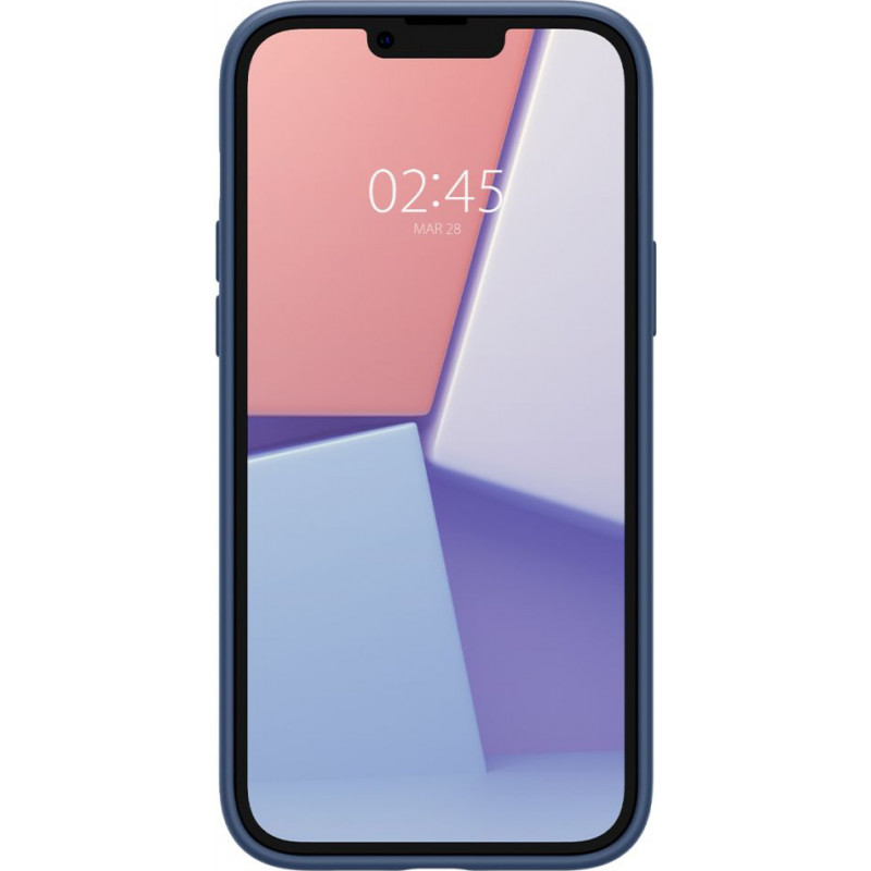 Spigen Silicone Fit Mag (ACS04921) MagSafe-kuori Apple iPhone 14 Plus / 15 Plus -puhelimelle, laivastonsininen