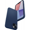 Spigen Silicone Fit Mag (ACS04921) MagSafe-kuori Apple iPhone 14 Plus / 15 Plus -puhelimelle, laivastonsininen