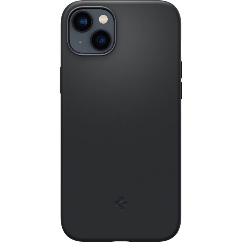 Spigen Silicone Fit Mag (ACS04920) MagSafe-kuori Apple iPhone 14 Plus / 15 Plus -puhelimelle, musta