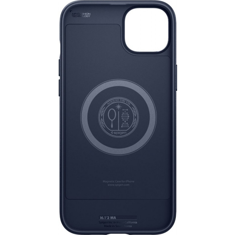 Spigen Mag Armor (ACS04919) -kuori Apple iPhone 14 Plus / 15 Plus -puhelimelle, laivastonsininen