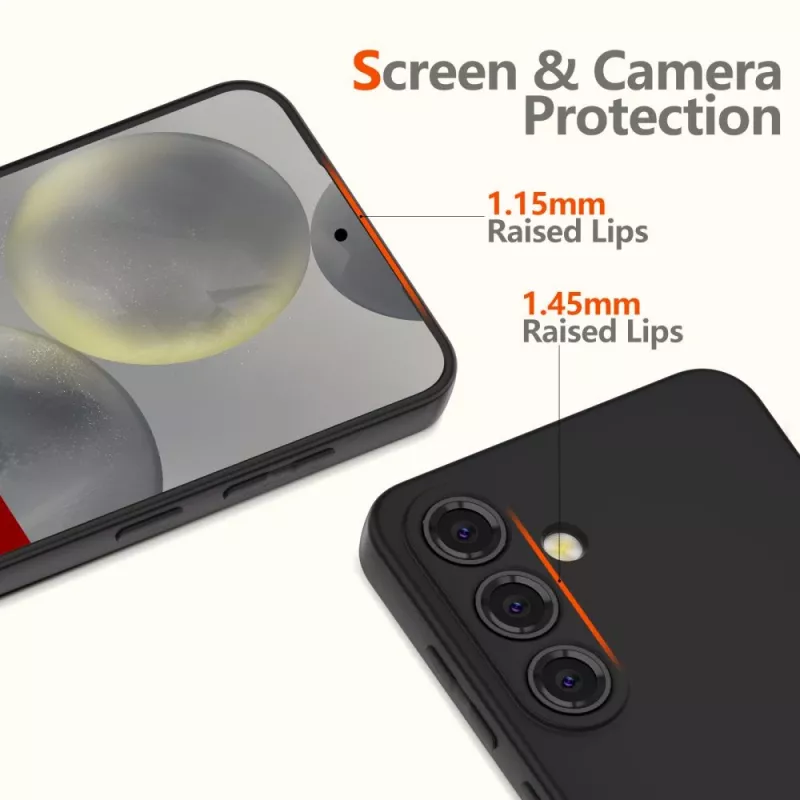 Tech-Protect Icon silikoninen suojakotelo Samsung Galaxy A56 5G:lle, musta