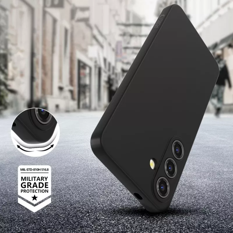 Tech-Protect Icon silikoninen suojakotelo Samsung Galaxy A56 5G:lle, musta