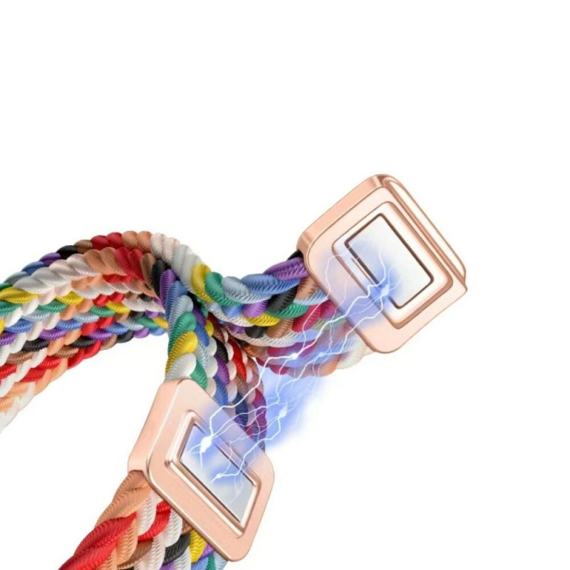 Tech-Protect Nylonmag-ranneke Xiaomi Smart Band 8 / 9 / NFC -laitteeseen, musta