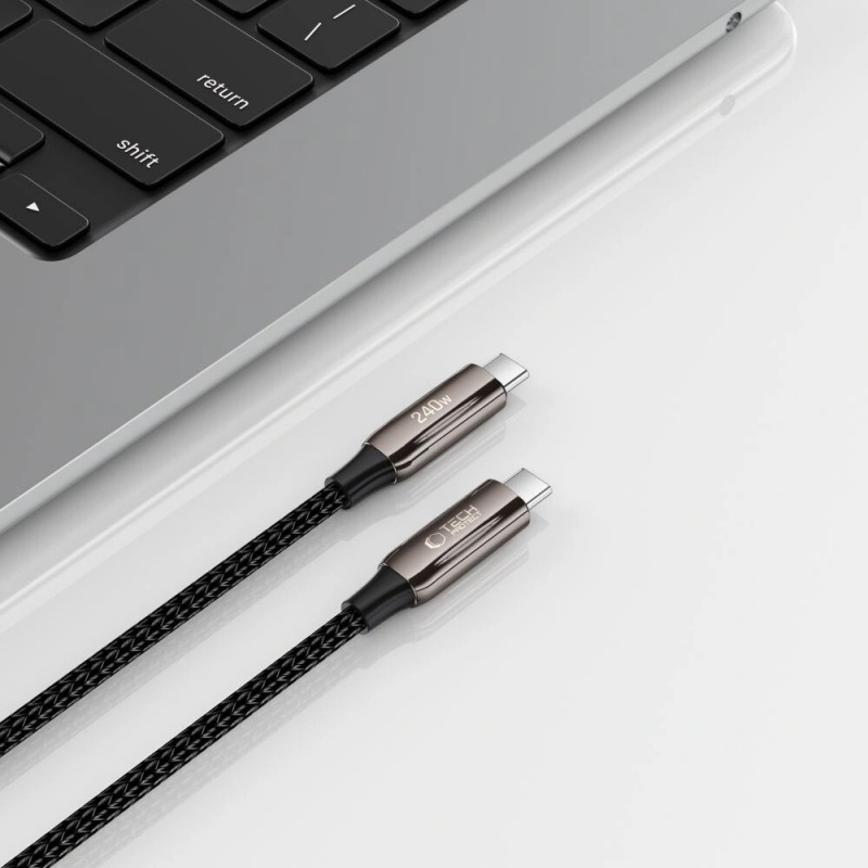 Tech-Protect UB10T Ultraboost USB-C / USB-C -kaapeli PD240W/QC4.0, 100 cm, musta