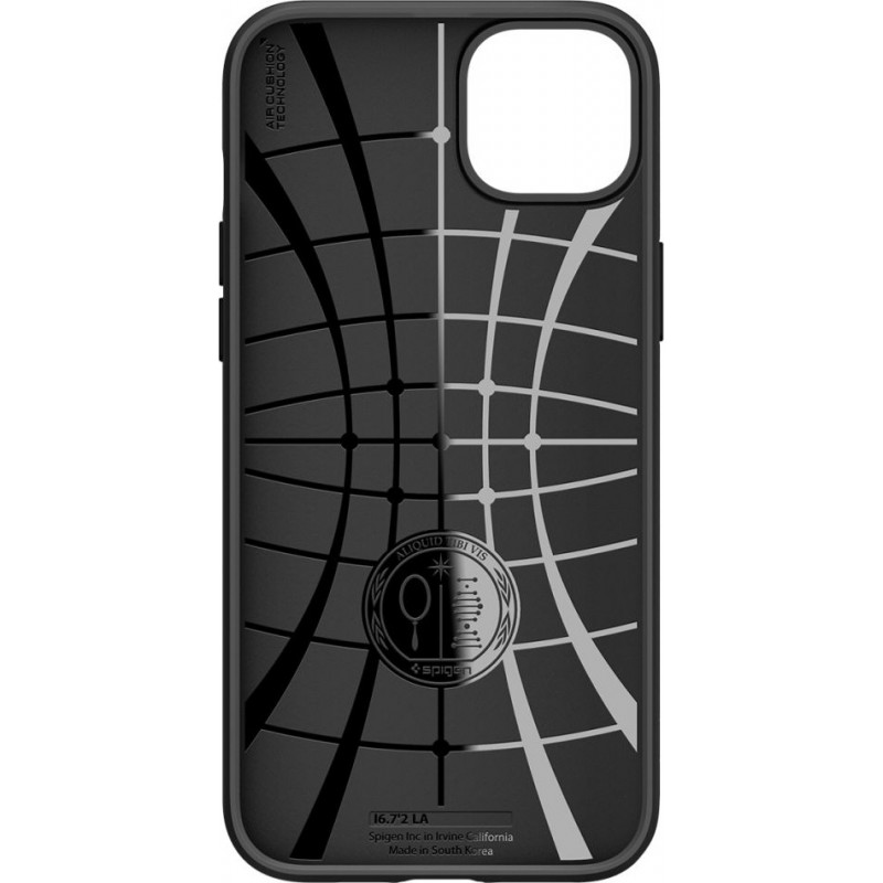 Spigen Liquid Air Apple iPhone 14 Plus / 15 Plus -kuori, mattamusta
