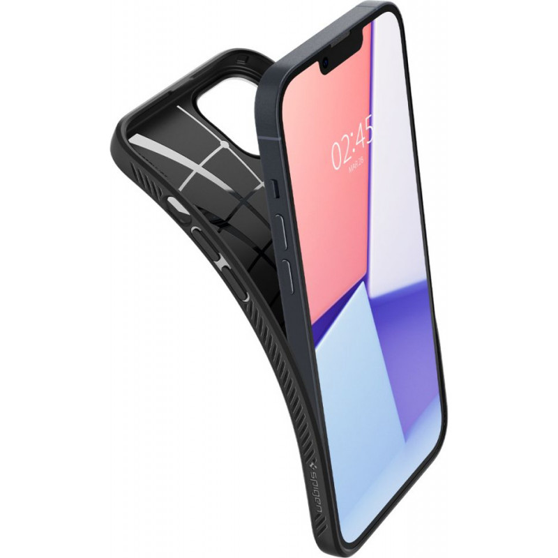 Spigen Liquid Air Apple iPhone 14 Plus / 15 Plus -kuori, mattamusta