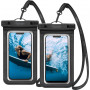 Spigen A601 Aqua Shield yleiskotelo vedenpitävä (2 kpl), musta