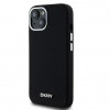 DKNY Apple iPhone 15 -kovakuori Liquid Silicone Small Metal Logo MagSafe, musta