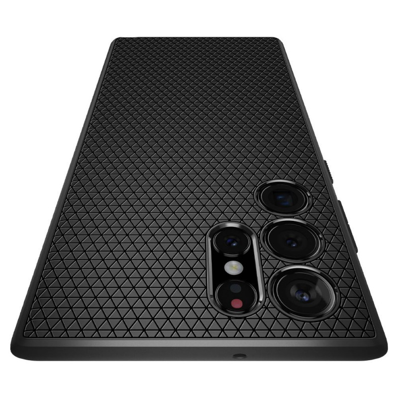 Spigen Liquid Air Samsung Galaxy S22 Ultra -suojakuori, matta musta