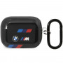 BMW BMAP222SOTK Tricolor Stripes -suojakotelo Apple AirPods Pro 2. sukupolvelle, musta