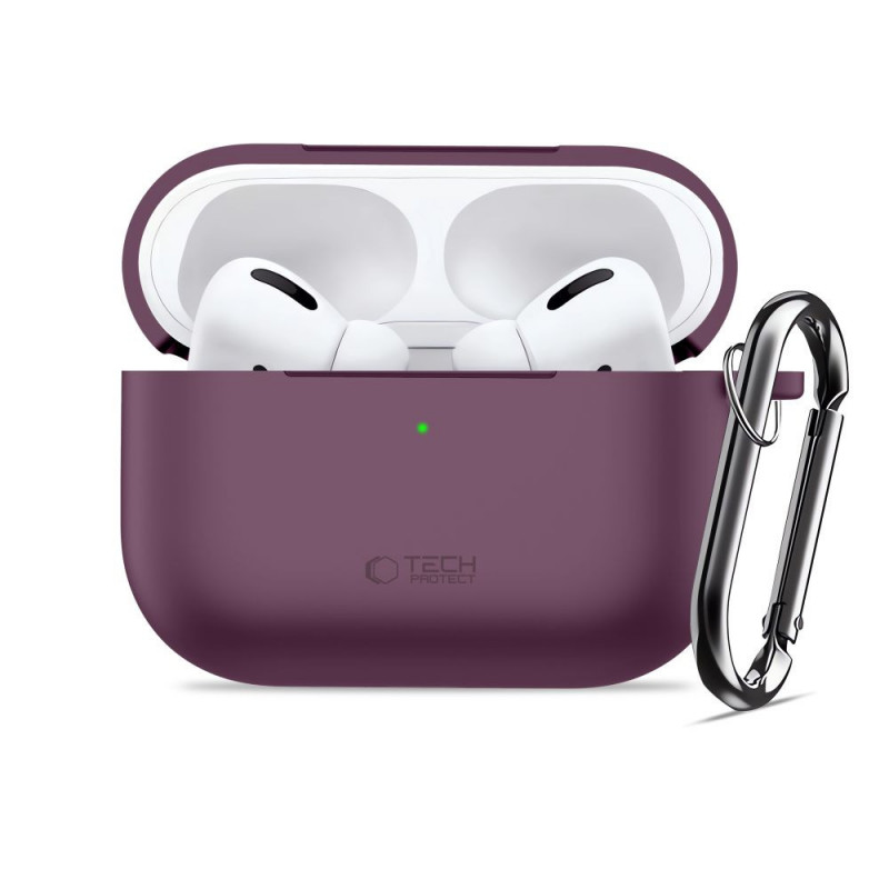 Tech-Protect Silicone Hook THP6103 Apple AirPods Pro 3 -latauskotelon suojakotelo, burgundi