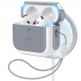 ESR Orbit HaloLock MagSafe -kotelo Apple AirPods 4 -kuulokkeille, valkoinen