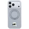Karl Lagerfeld with Ring Stand 360 Karl Head Pin MagSafe -suojakotelo Apple iPhone 18 Pro / 17 Pro -puhelimelle, harmaa (KF003235)
