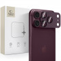 Tech-Protect Camfull Fit+ Apple iPhone 18 Pro -kameran linssinsuoja, Burgundy