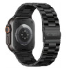 Tech-Protect Stainless THP6099 Apple Watch 8 / 9 / 10 / 11 / 12 / SE / Ultra 44/45/46/49 mm ruostumattomasta teräksestä valmistettu ranneke, musta