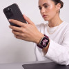 Tech-Protect Nylonloop Apple Watch 8 / 9 / 10 / 11 / 12 / SE / Ultra 44/45/46/49 mm -kellonranneke, Deep Burgundy