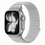 Tech-Protect Nylonloop Apple Watch 8 / 9 / 10 / 11 / 12 / SE / Ultra 44/45/46/49 mm -kellonranneke, vaaleanharmaa