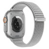 Tech-Protect Nylonloop Apple Watch 8 / 9 / 10 / 11 / 12 / SE / Ultra 44/45/46/49 mm -kellonranneke, vaaleanharmaa